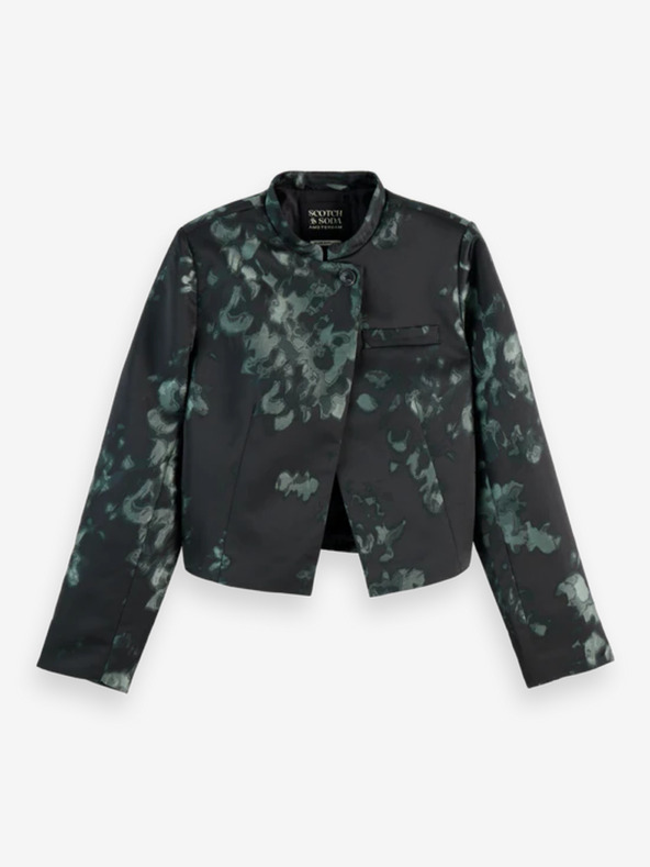 Scotch & Soda Grüner und schwarzer gemusterter Damenblazer Scotch & Soda