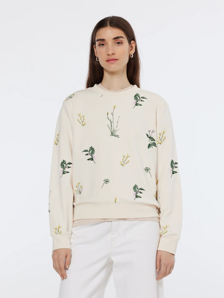 Scotch & Soda Cremefarbenes Damen-Sweatshirt Scotch & Soda