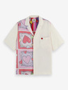 Scotch & Soda Rot und cremefarben gemustertes Damenhemd von Scotch & Soda