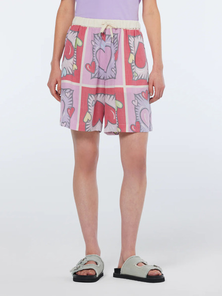 Scotch & Soda Rosa und rot gemusterte Shorts für Damen von Scotch & Soda
