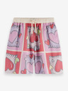 Scotch & Soda Rosa und rot gemusterte Shorts für Damen von Scotch & Soda