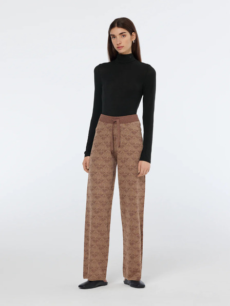 Scotch & Soda Braun gemusterte Damenstrickhose Scotch & Soda
