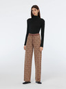 Scotch & Soda Braun gemusterte Damenstrickhose Scotch & Soda