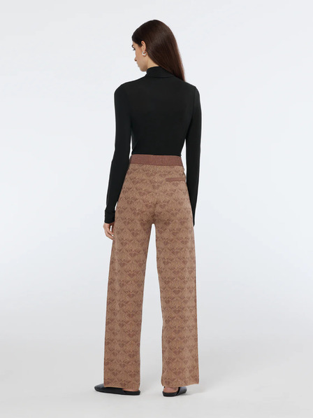 Scotch & Soda Braun gemusterte Damenstrickhose Scotch & Soda