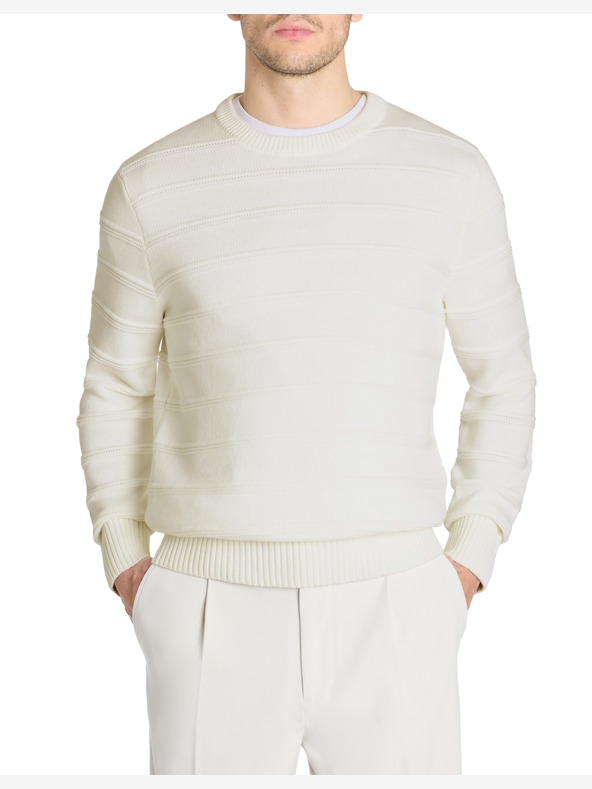 Celio Creme Herren Pullover Celio Leaaron