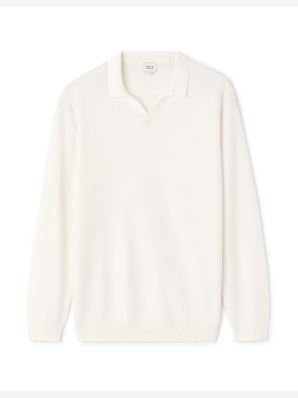 Celio Cremefarbener Herrenpullover Celio Lebirequin