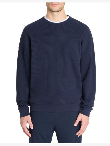 Celio Dunkelblauer Herrenpullover Celio Lecrewwaff