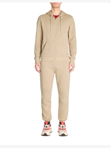 Celio Beige Herren-Kapuzenpulli mit Reißverschluss Celio Fethree