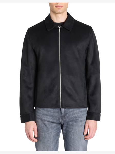 Celio Schwarze Herren-Wildlederjacke Celio Lufaster