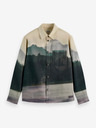 Scotch & Soda Beige und grün gemusterte Herren-Hemdjacke Scotch & Soda