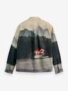 Scotch & Soda Beige und grün gemusterte Herren-Hemdjacke Scotch & Soda