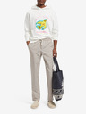 Scotch & Soda Beige gestreifte Herrenhose mit Leinen Scotch & Soda