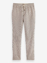 Scotch & Soda Beige gestreifte Herrenhose mit Leinen Scotch & Soda