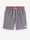Scotch & Soda Blau-beige gemusterte Herren-Bademode Scotch & Soda