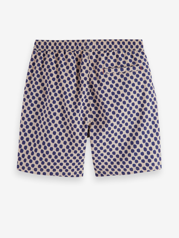 Scotch & Soda Blau-beige gemusterte Herren-Bademode Scotch & Soda