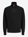 Jack & Jones Schwarzer Jack & Jones Outdoor Pullover mit Reißverschluss für Herren