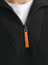 Jack & Jones Schwarzer Jack & Jones Outdoor Pullover mit Reißverschluss für Herren