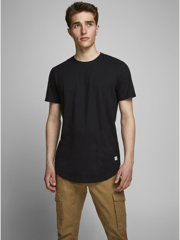 Jack & Jones Schwarzes Herren-Basic-T-Shirt Jack & Jones