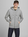 Jack & Jones Hellgrauer Basic-Kapuzenpullover Jack & Jones