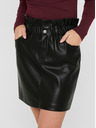 ONLY Schwarzer Damen-Kunstlederminirock ONLY Maiya