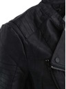 ONLY Schwarze kurvige Damenlederjacke mit Taschen ONLY Biker