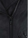 ONLY Schwarze kurvige Damenlederjacke mit Taschen ONLY Biker