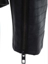 ONLY Schwarze kurvige Damenlederjacke mit Taschen ONLY Biker