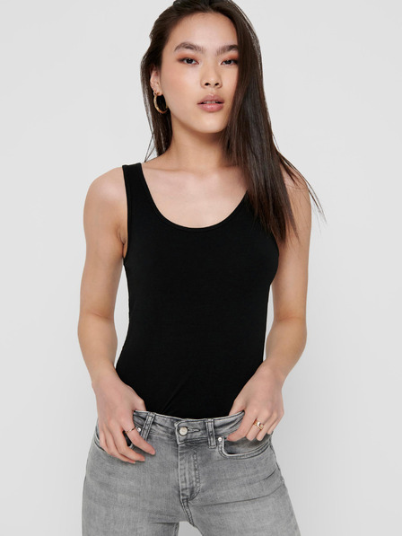 ONLY Schwarzes Basic-Tanktop für Frauen ONLY Live Love