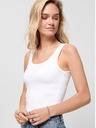 ONLY Weißes Basic-Tank-Top für Frauen ONLY Live Love