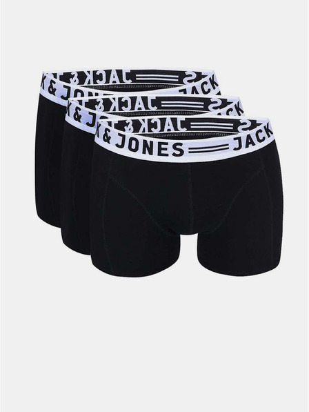 Jack & Jones Dreierpack Jack & Jones Sense Boxershorts für Herren, schwarz