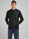 Jack & Jones Schwarze Jack & Jones Warner Lederjacke
