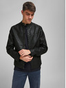 Jack & Jones Schwarze Jack & Jones Warner Lederjacke