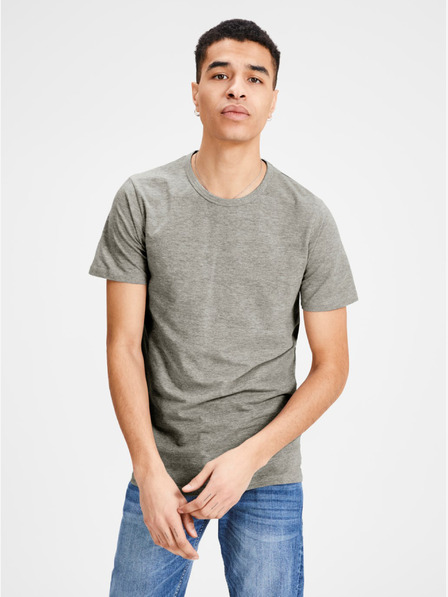 Jack & Jones Grau gestreiftes Basic-T-Shirt Jack & Jones Basic