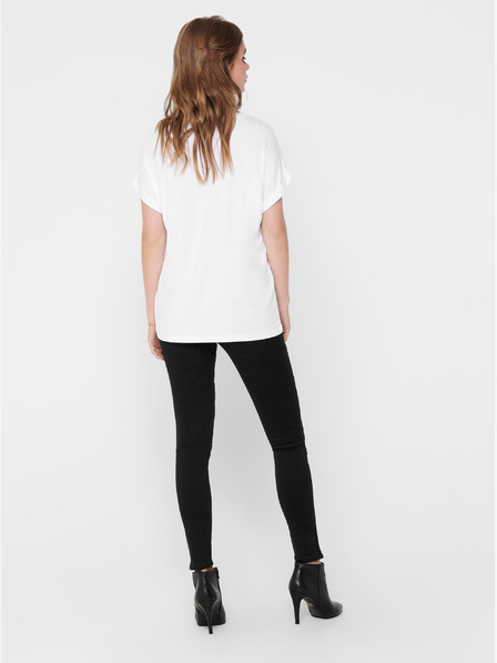 ONLY Weißes Basic-T-Shirt ONLY Moster