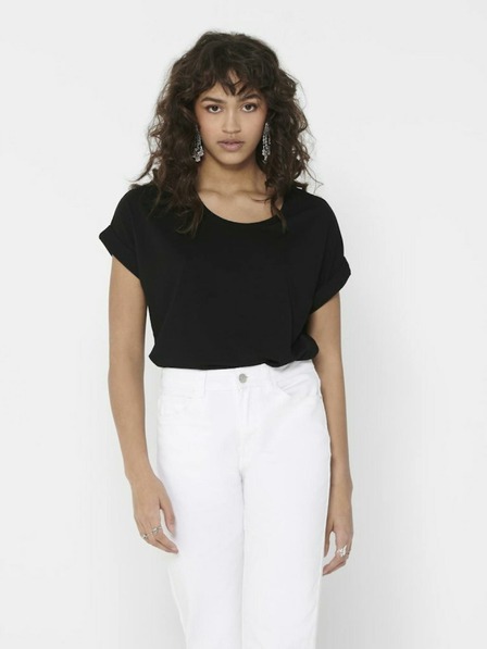 ONLY Schwarzes lockeres Basic-T-Shirt ONLY Moster
