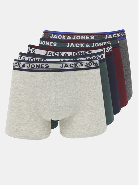 Jack & Jones Fünferpack Boxershorts in Grün und Grau Jack & Jones Oliver