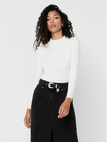 ONLY Cremefarbenes Basic-T-Shirt ONLY Emma