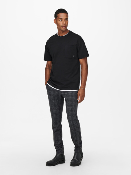 ONLY & SONS Dunkelgrau karierte Hose ONLY & SONS Mark