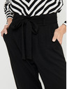 Jacqueline de Yong Schwarze JDY Tanja Hose mit Krawatte