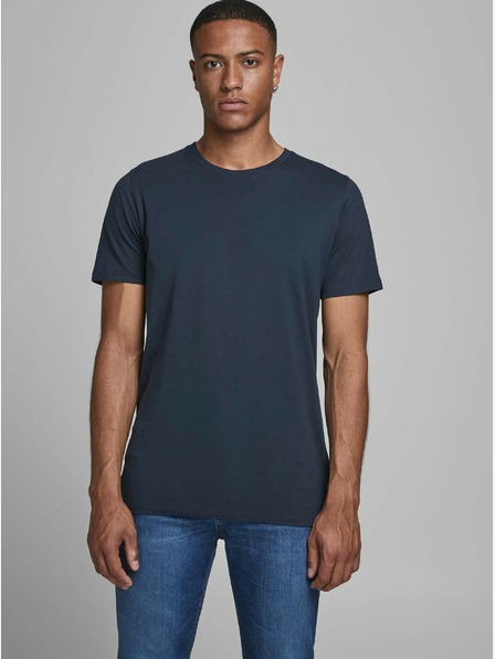 Jack & Jones Dunkelblaues Basic-T-Shirt Jack & Jones Organic