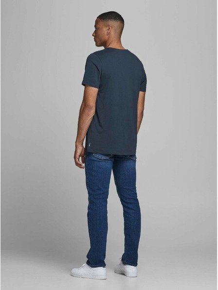 Jack & Jones Dunkelblaues Basic-T-Shirt Jack & Jones Organic