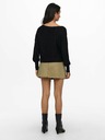 ONLY Schwarzer gerippter Damenpullover mit Fledermausärmeln ONLY Adaline