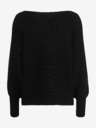 ONLY Schwarzer gerippter Damenpullover mit Fledermausärmeln ONLY Adaline