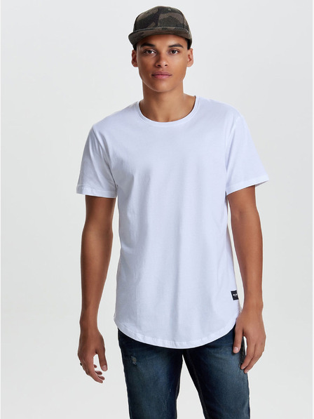 ONLY & SONS Weißes Basic-T-Shirt von ONLY & SONS Matt