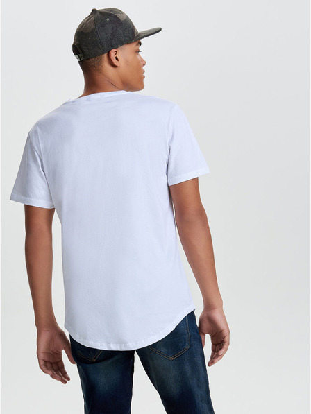 ONLY & SONS Weißes Basic-T-Shirt von ONLY & SONS Matt