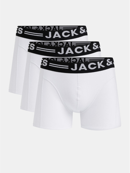 Jack & Jones Dreierpack weiße Jack & Jones Sense Boxershorts für Herren