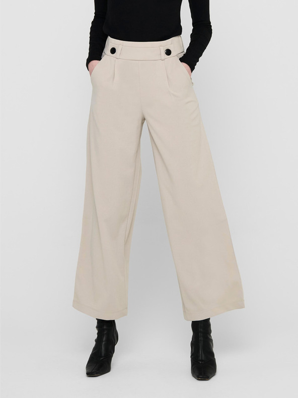 Jacqueline de Yong Cremefarbene Damen-Weitbein-Hose JDY Geggo