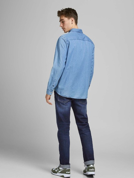 Jack & Jones Dunkelblaue Slim-Fit-Jeans Jack & Jones Clark