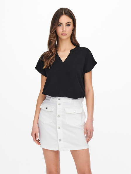 Jacqueline de Yong Schwarze JDY Lion Bluse