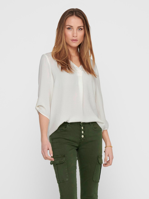 Jacqueline de Yong Cremefarbene Bluse JDY Divya